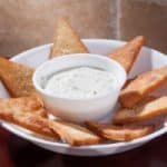 Fried Pita Chips with Tzatziki Sauce 3 APP FRIED PITA TZ WEB