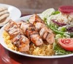 Salmon Skewers (Souvlaki) 29 DINNER SALMON SKEWER DINNER edited Pixlr